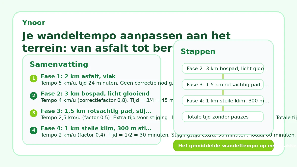 Je wandeltempo aanpassen aan het terrein: van asfalt tot bergpad