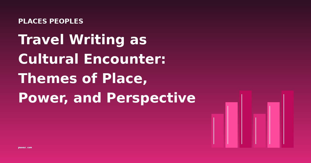 Travel Writing as Cultural Encounter: Themes of Place, Power, and Perspective in 19th-Century Travelogues