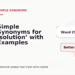 Simple Synonyms for ‘solution’ with Examples