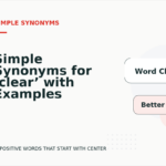 Simple Synonyms for ‘clear’ with Examples