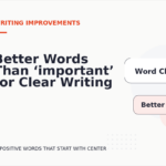 Better Words Than ‘important’ for Clear Writing