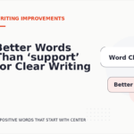 Better Words Than ‘support’ for Clear Writing
