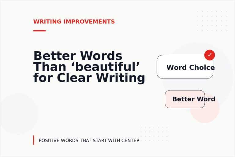 Better Words Than ‘beautiful’ for Clear Writing