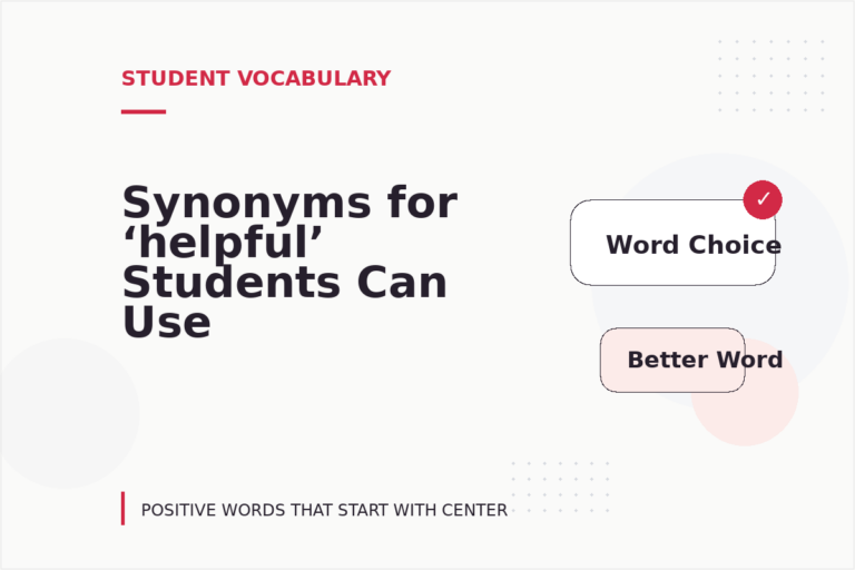 Synonyms for ‘helpful’ Students Can Use