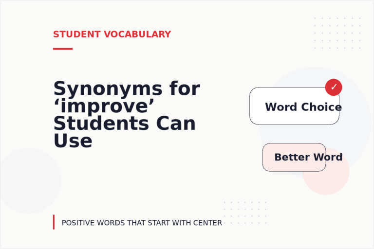 Synonyms for ‘improve’ Students Can Use